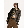 RTK (W) No. 3176 RECONSTRUCTED PLAID BUTTON-UP SHIRT