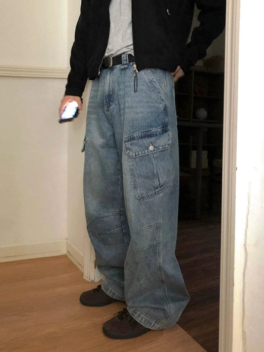 RT No. 29505 WASHED CARGO DENIM JEANS