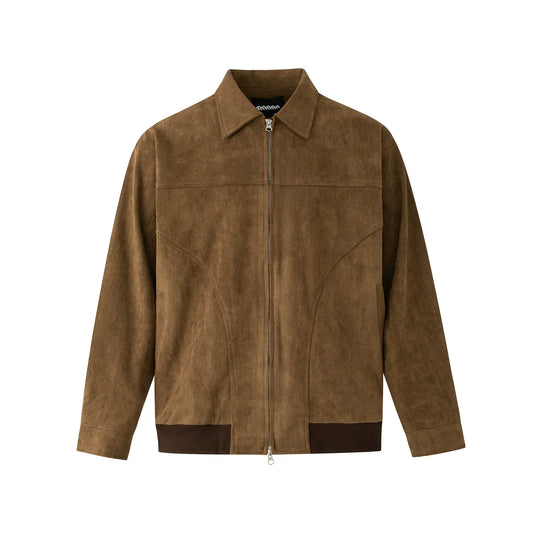 RT No. 33012 BROWN SUEDE ZIP JACKET