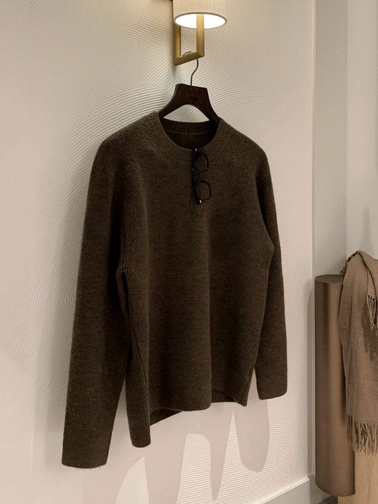 RT No. 12027 BROWN KNIT SWEATER