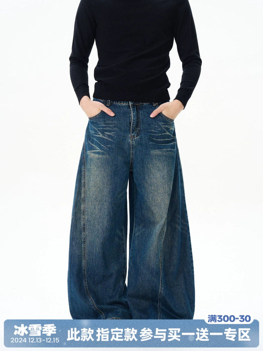 RT No. 12136 WASHED BAGGY JEANS