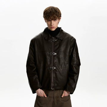RT No. 45033 KNIGHT BUCKLE LEATHER JACKET