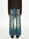 RT No. 50006 WASHED DENIM STRAIGHT JEANS