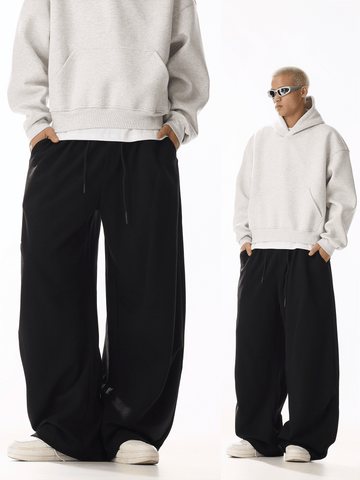 RT No. 19819 BLACK BAGGY STRAIGHT SWEATPANTS