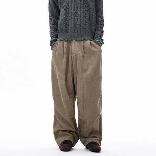 RT No. 31015 CORDUROY BAGGY STRAIGHT PANTS