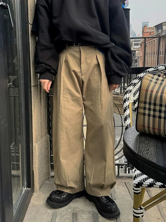 RT No. 31083 PLEATED SCIMITAR STRAIGHT PANTS