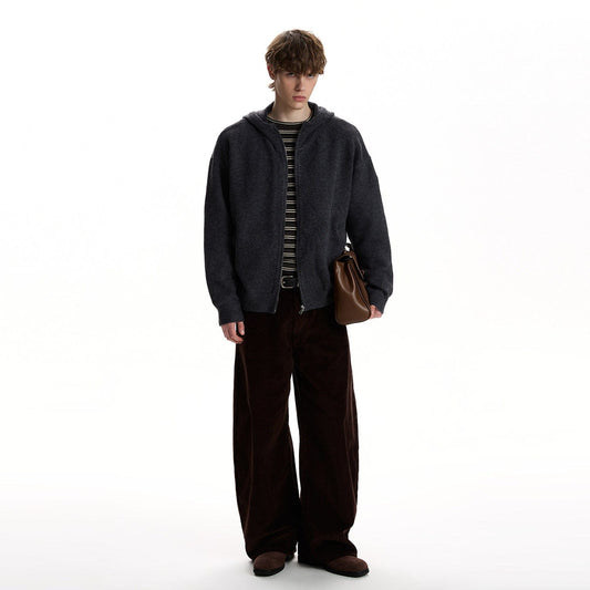 RT No. 59074 KNITWEAR SILHOUETTE ZIPPER HOODIE