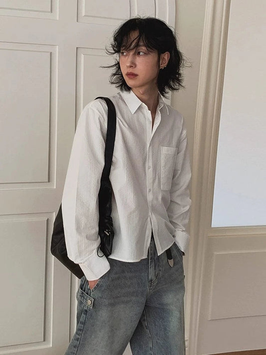 RT No. 25003 WHITE BUTTON-UP SHIRT