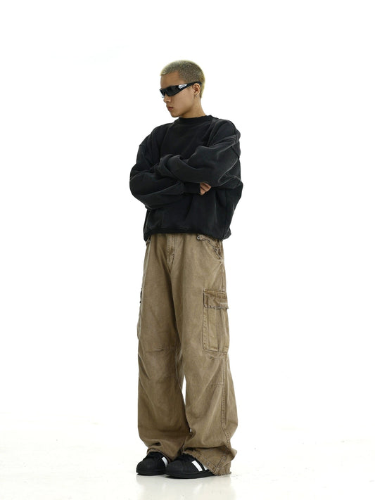 RT No. 11408 DISTRESSED STRAIGHT CARGO PANTS