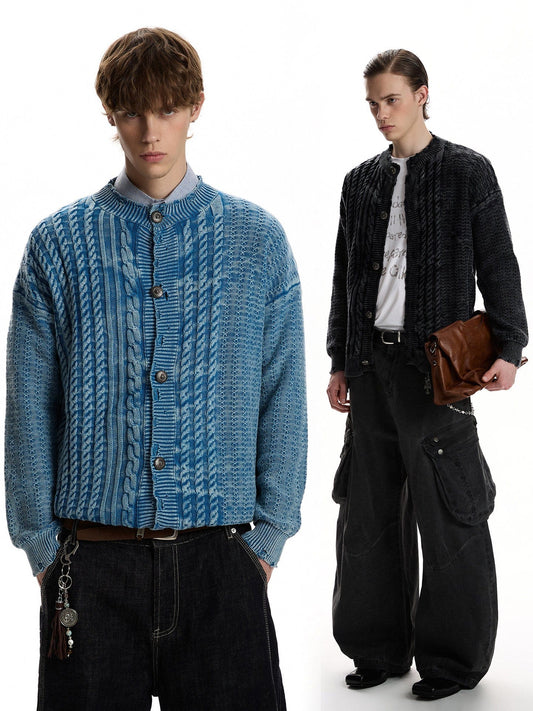 RT No. 59053 KNITWEAR TWIST BUTTON UP CARDIGAN