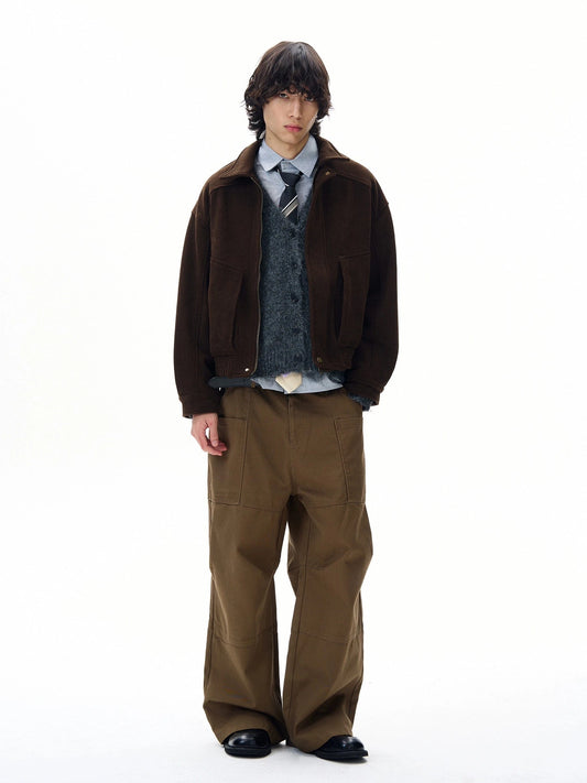 RT No. 32109 BROWN CORDUROY ZIP JACKET