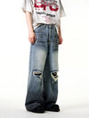 RT No. 10892 RIPPED DENIM BAGGY JEANS