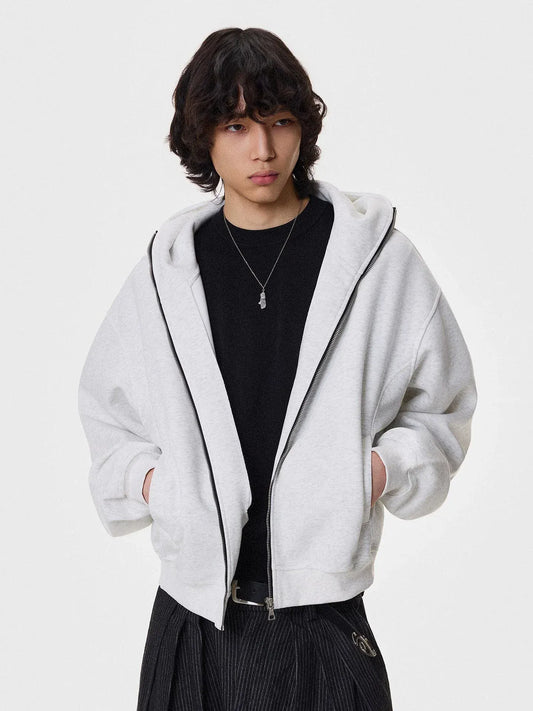 RT No. 50124 CROP ZIPPER HOODIE