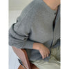 RT No. 32037 GRAY KNIT CARDIGAN SWEATER