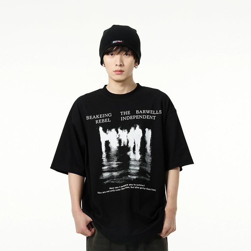 RT No. 11347 REFLECTION SHADOW GRAPHIC TEE