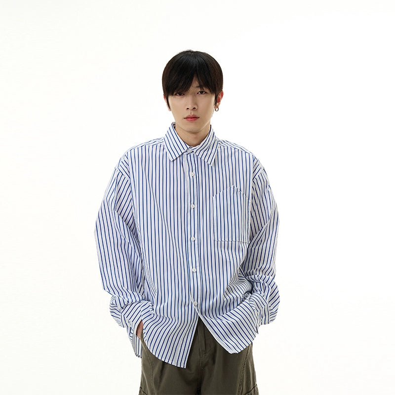 RT No. 10953 STRIPED BUTTON-UP SHIRT JK