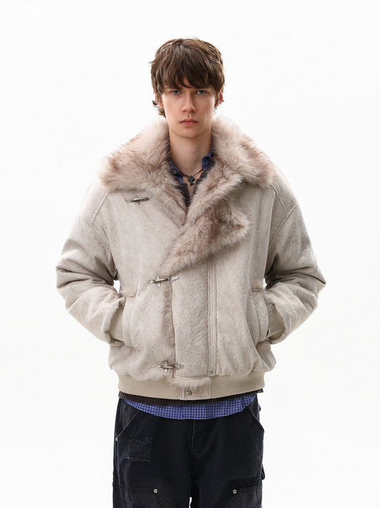 RT No. 50422 FUR COLLAR KNIGHT BUCKLE JACKET