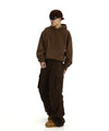 RT No. 10830 BROWN WIDE STRAIGHT CARGO PANTS