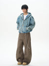 RT No. 12416 DENIM ZIP UP HOODED JK