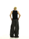 RT No. 11188 GRAY WORKWEAR CASUAL BAGGY PANTS