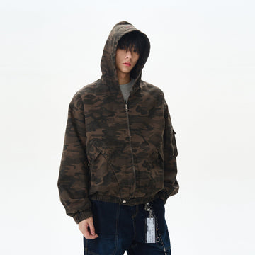 RT No. 12414 CAMO ZIP-UP HOODED JK