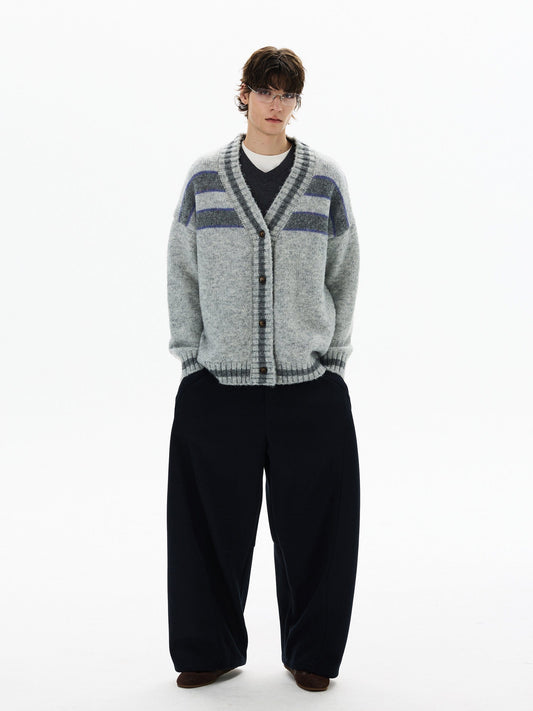 RT No. 59007 KNITWEAR STRIPED CARDIGAN