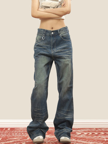 RTK (W) No. 3423 WHISKER DENIM JEANS