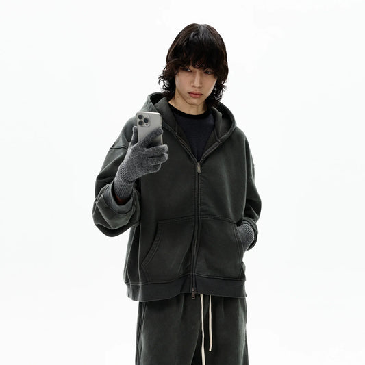 RT No. 50105 WASHED ZIPPER HOODIE & BAGGY SWEATPANTS