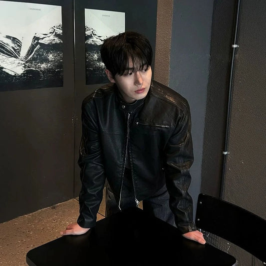 RT No. 31069 LEATHER BIKER JACKET