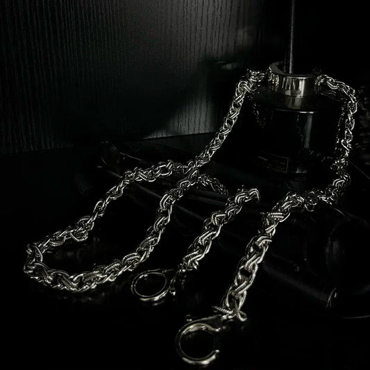 FUKUSU SILVER DOUBLE LAYER WALLET CHAIN