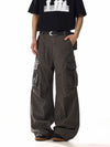 RT No. 19830 DARK COFFEE CARGO STRAIGHT PANTS