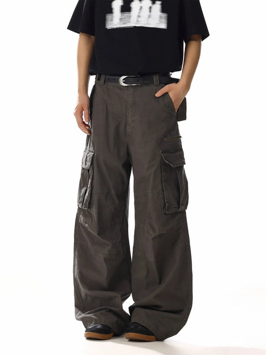 RT No. 19830 DARK COFFEE CARGO STRAIGHT PANTS