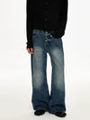 RT No. 50026 WASHED DENIM STRAIGHT JEANS