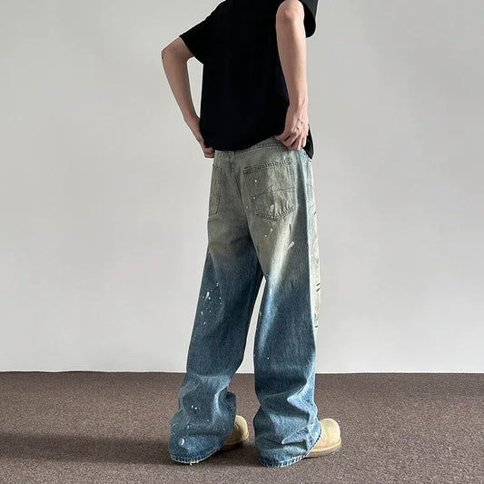 RT No. 40503 PAINT DENIM STRAIGHT JEANS