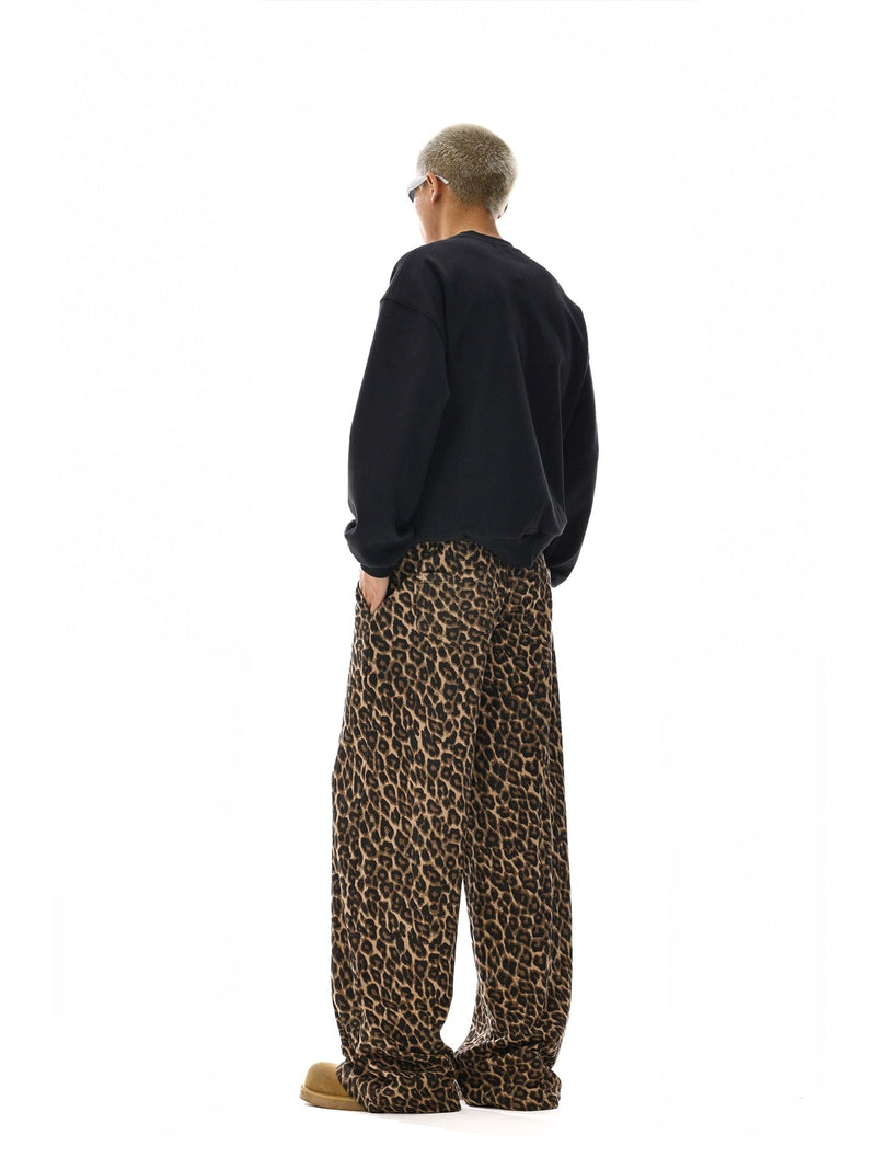 RT No. 12047 LEOPARD DRAWSTRING PANTS