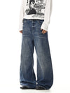 RT No. 32016 WHISKER WASH WIDE STRAIGHT JEANS