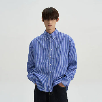 RT No. 40523 STRIPED BUTTON UP SHIRT