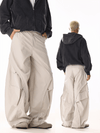 RT No. 19822 RECONSTRUCTED CREAM BAGGY STRAIGHT PANTS