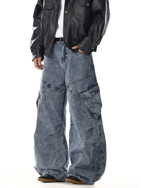 RT No. 32020 WASHED CARGO WORKWEAR WIDE BAGGY PANTS