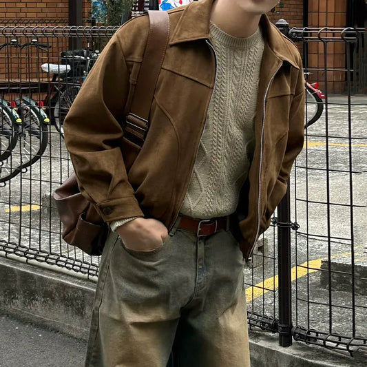 RT No. 33012 BROWN SUEDE ZIP JACKET