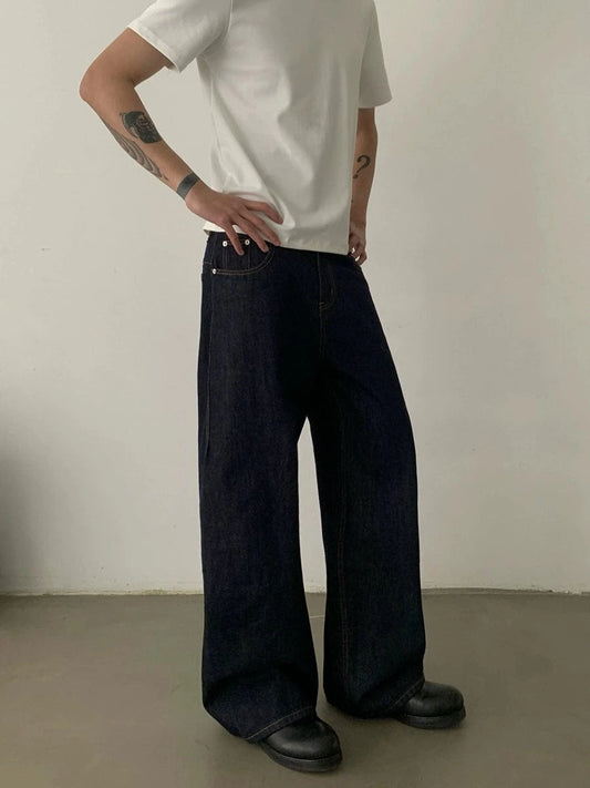 RT No. 18736 DARK BLUE DENIM STRAIGHT JEANS