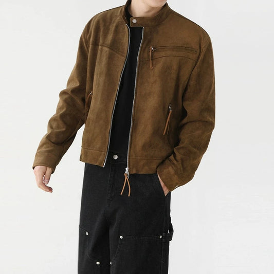 RT No. 19002 BROWN SUEDE MOTORCYCLE JACKET