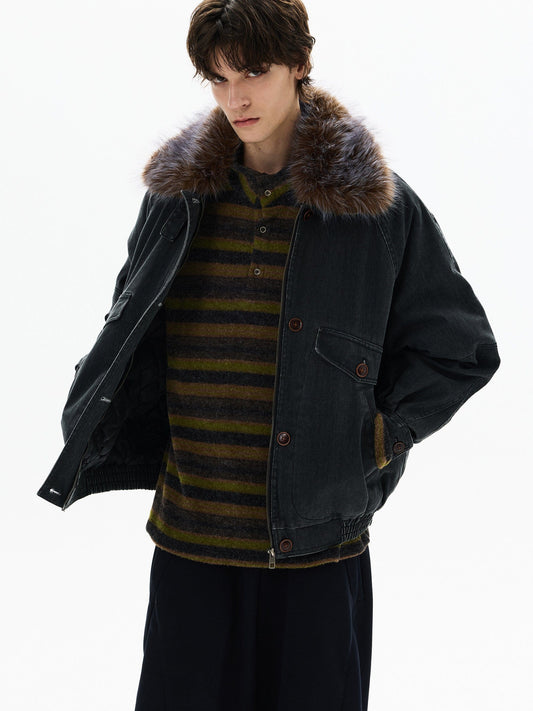 RT No. 50412 FUR COLLAR CARGO JACKET
