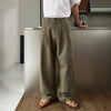 RT No. 11700 LINEN FOLDED PLEATED STRAIGHT PANTS