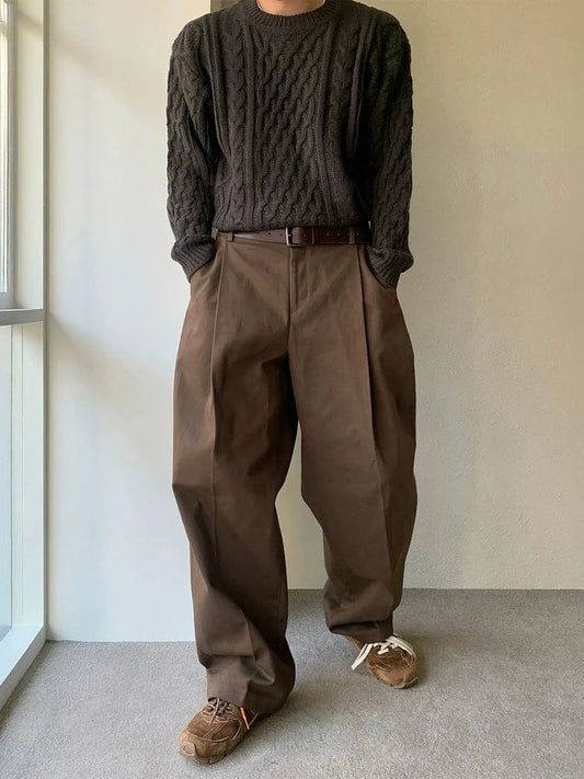 RT No. 31079 PLEATED WIDE STRAIGHT PANTS