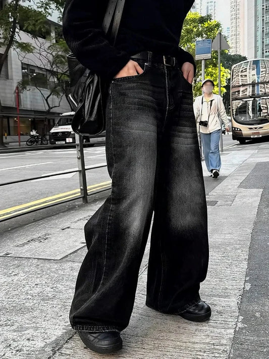 RT No. 13030 BLACK WASHED DENIM JEANS