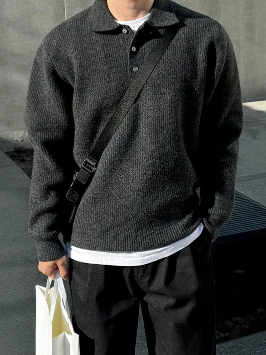 RT No. 45012 KNITWEAR COLLAR POLO SWEATER