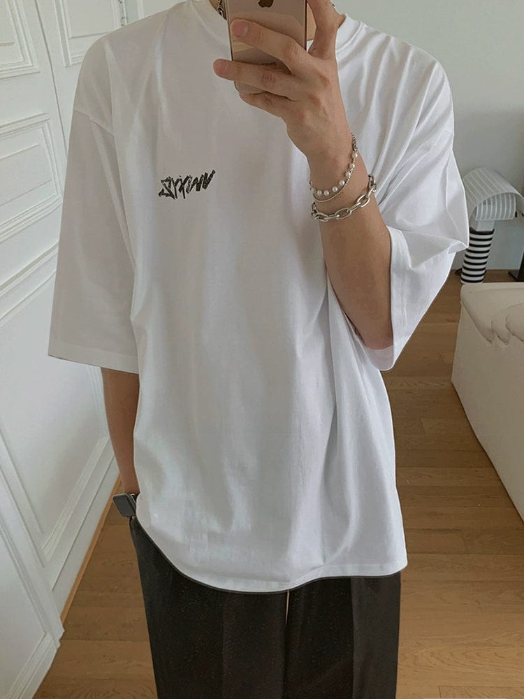 RT No. 11632 WHITE GRAFFITI HALF SLEEVE SHIRT