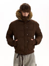 RT No. 55007 RIBBED FUR HOOD JACKET