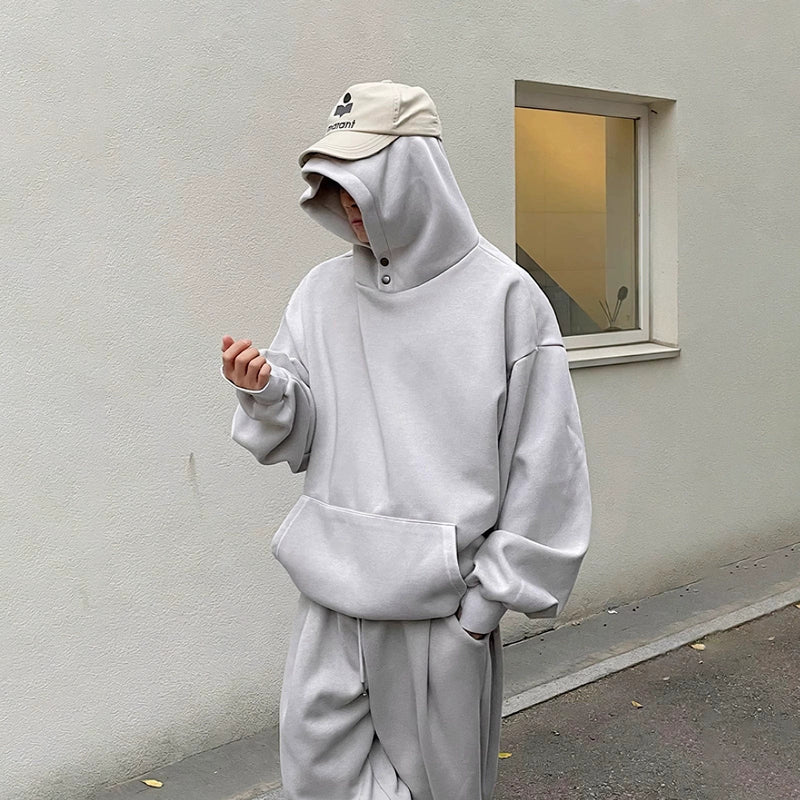 RT No. 11332 OVERSIZE PULLOVER HOODIE & PLEATED SWEATPANTS